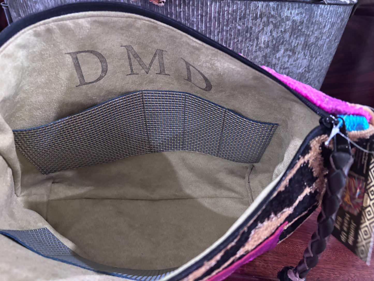 Jumbo Make Up Bag- Tiger & Fuchsia