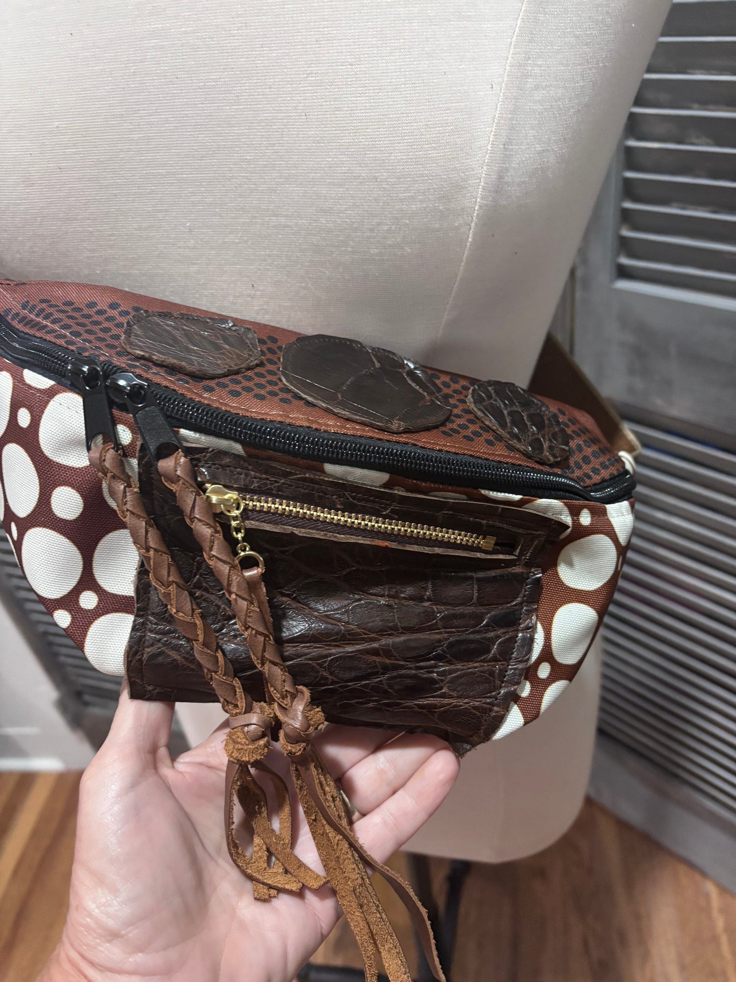 Sling Bag with Genuine Alligator trim!! - DMD Bags