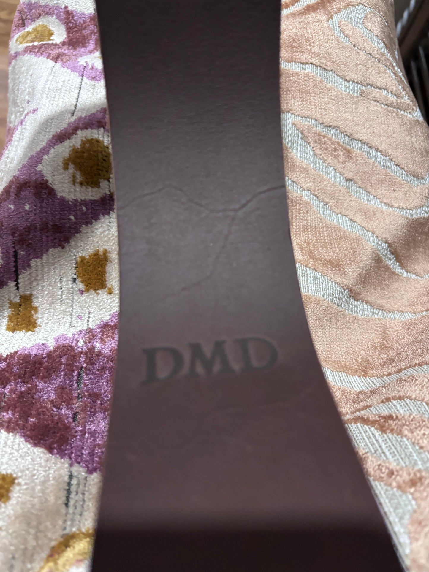 Day Bag Rose Gold Tiger Cut Velvet & Chenille “ Seaside Collection” - DMD Bags