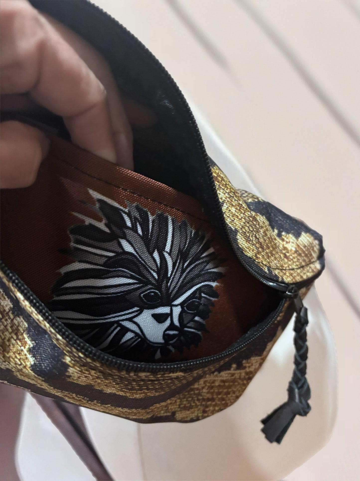 Sling Bag Tiger with Boho strap. - DMD Bags