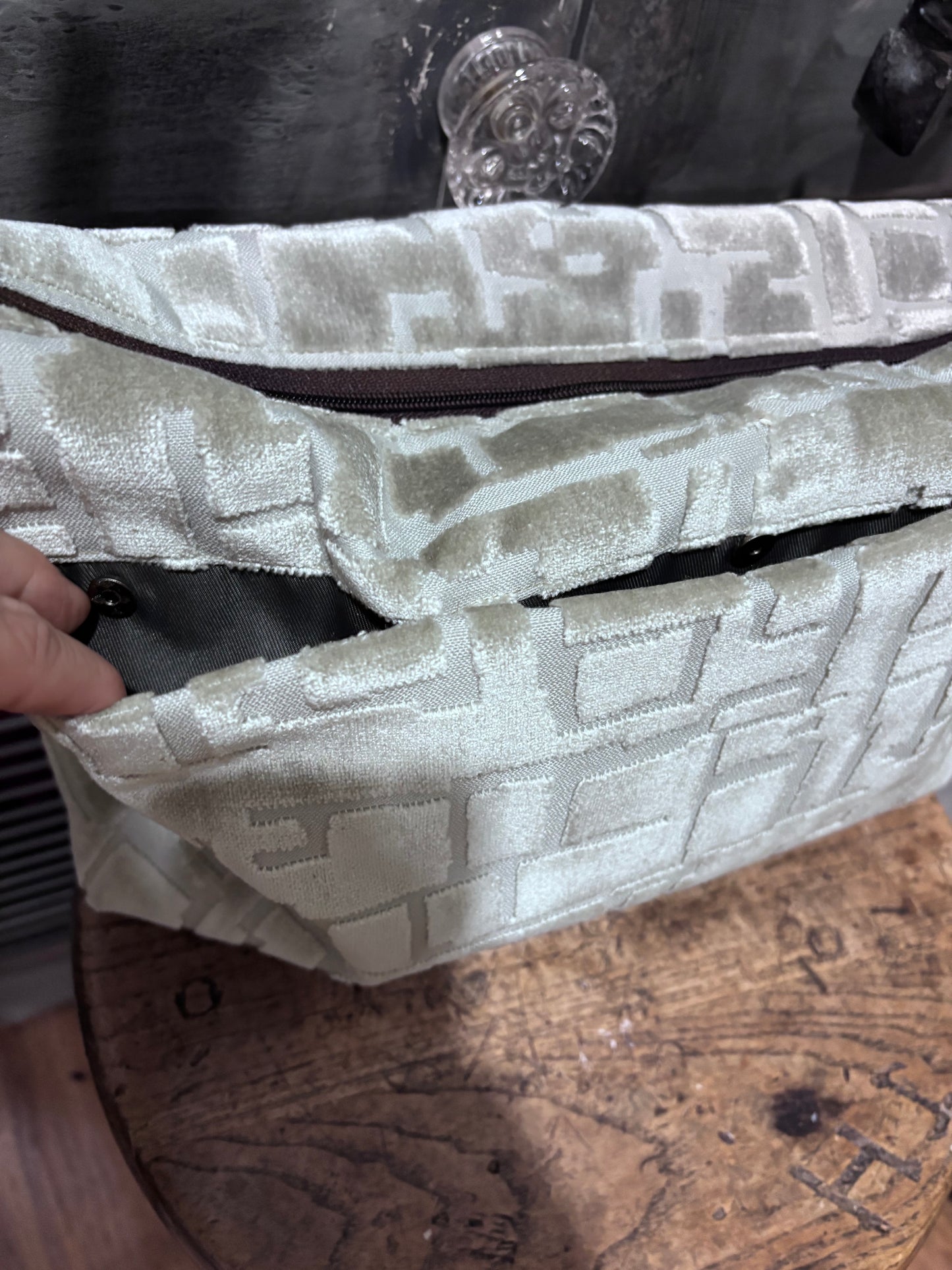 #529 Silver Ice with Genuine Alligator Hide - DMD Bags
