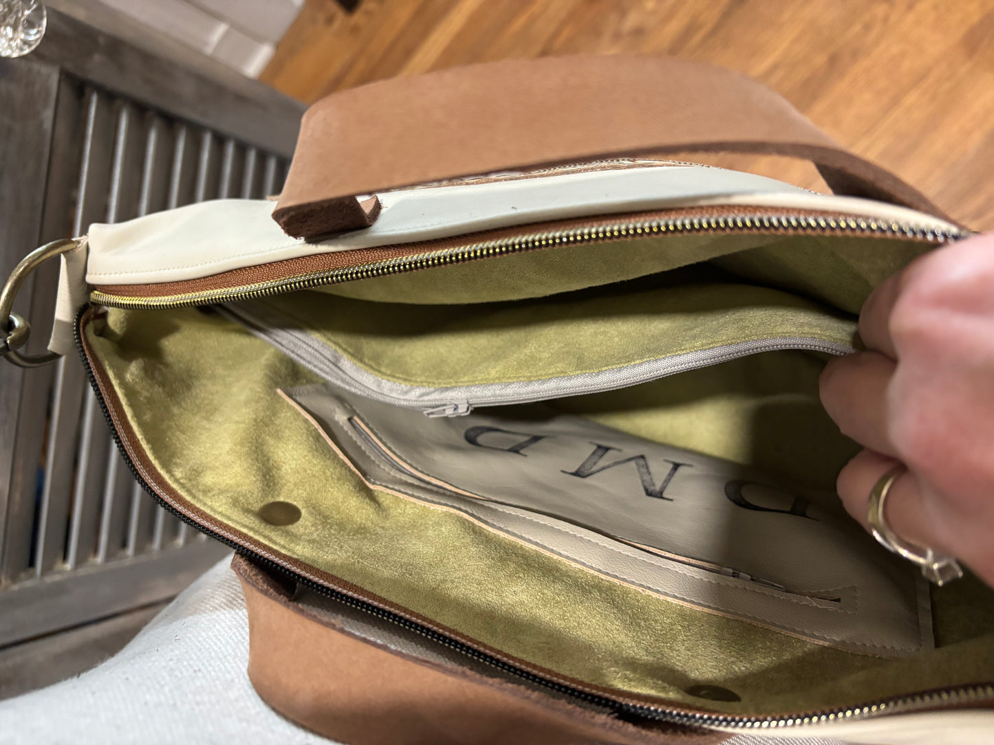 Summer Satchel with removable and adjustable printed shoulder strap