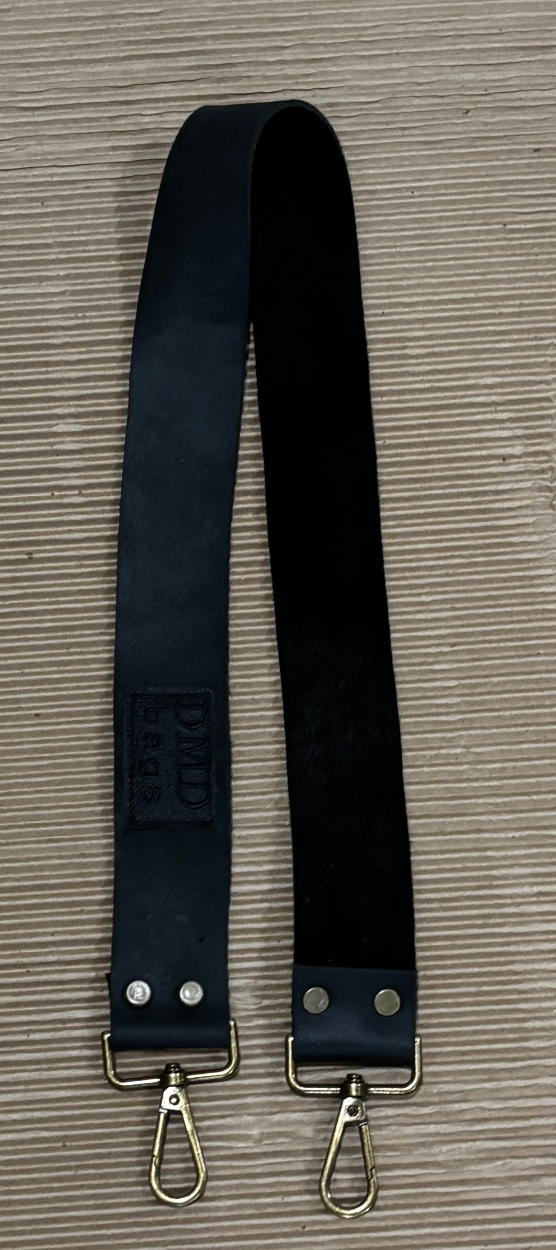 Black leather shoulder strap 32”