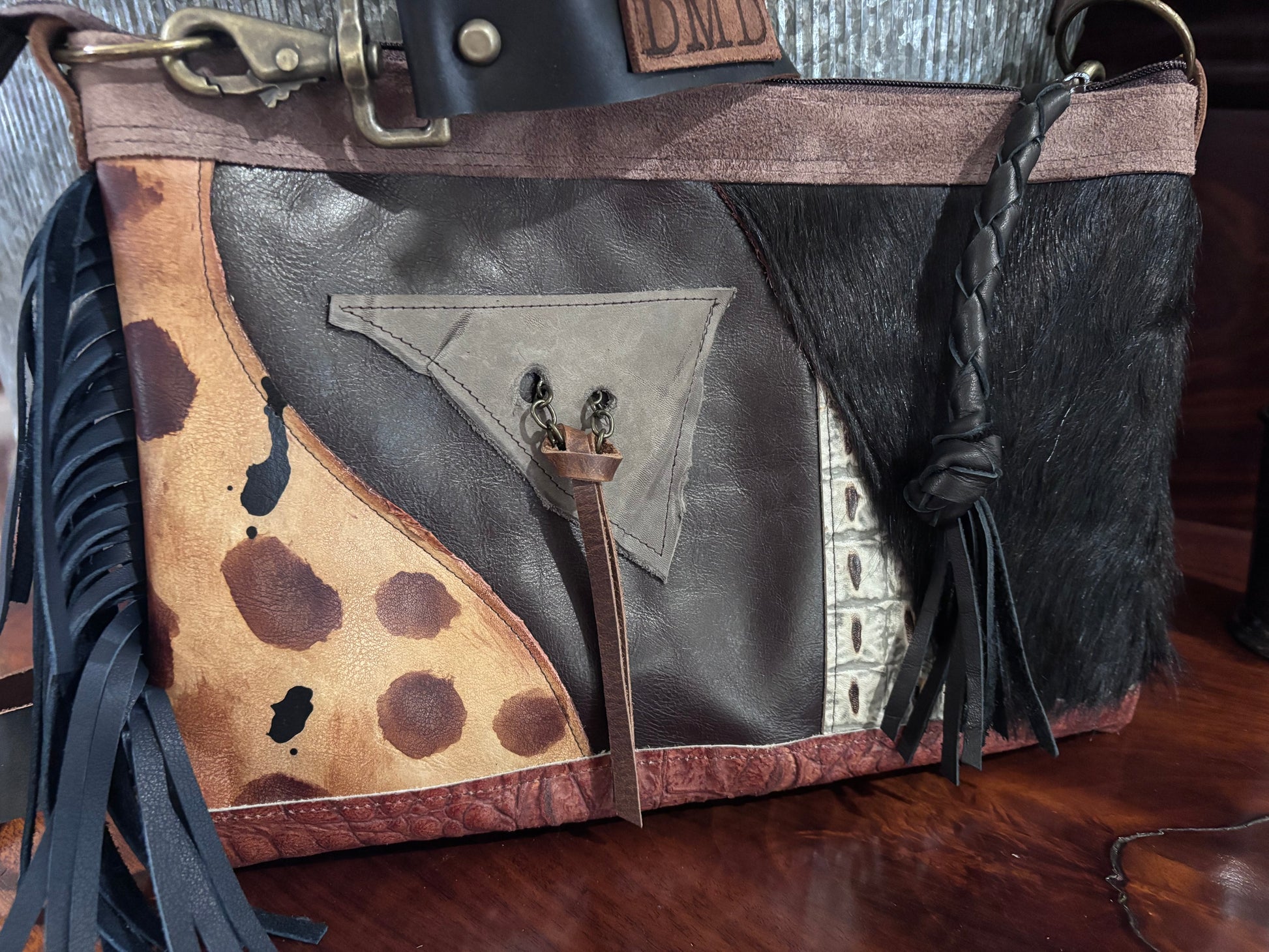 All Leather One of a Kind 9x15 Funky & Fun - DMD Bags