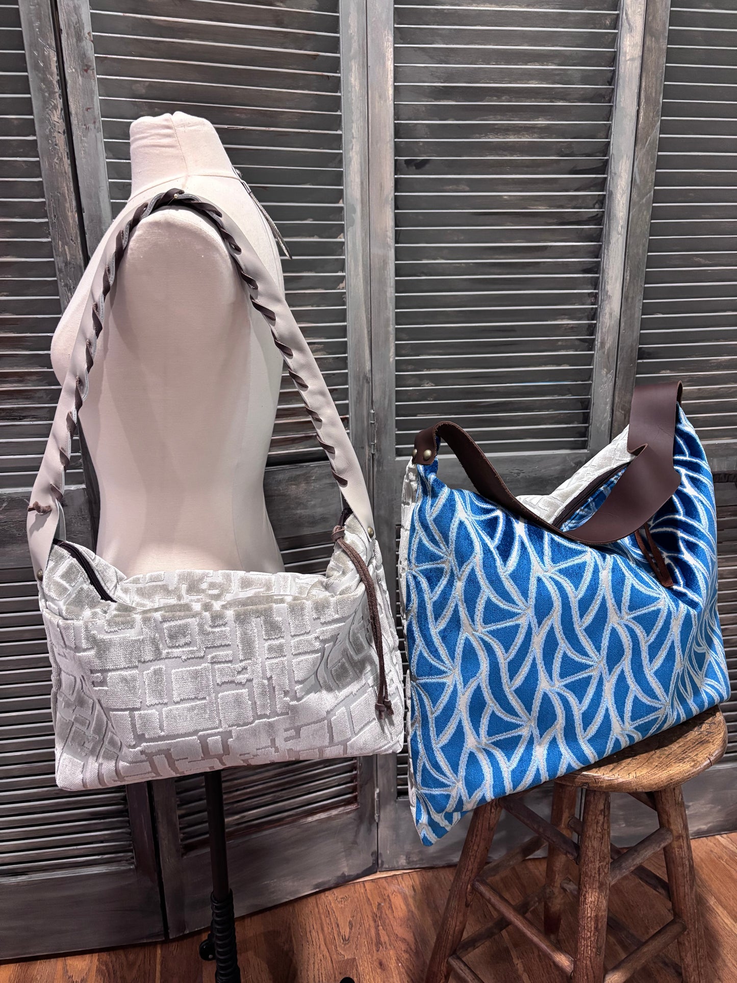 #529 Silver Ice with Genuine Alligator Hide - DMD Bags