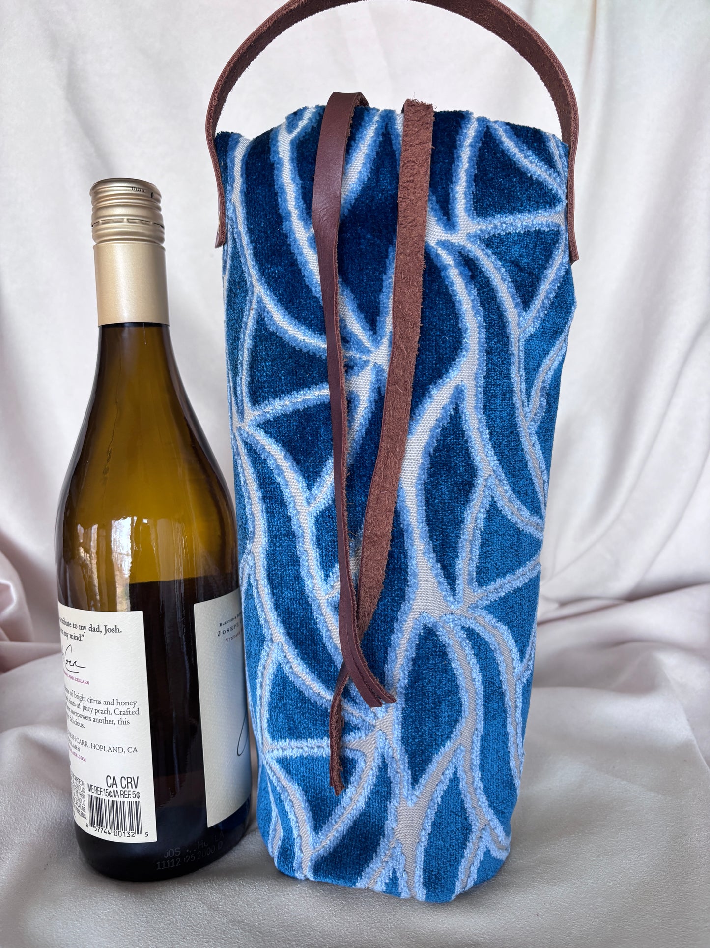 Wine Bottle Tote - Blue Ice