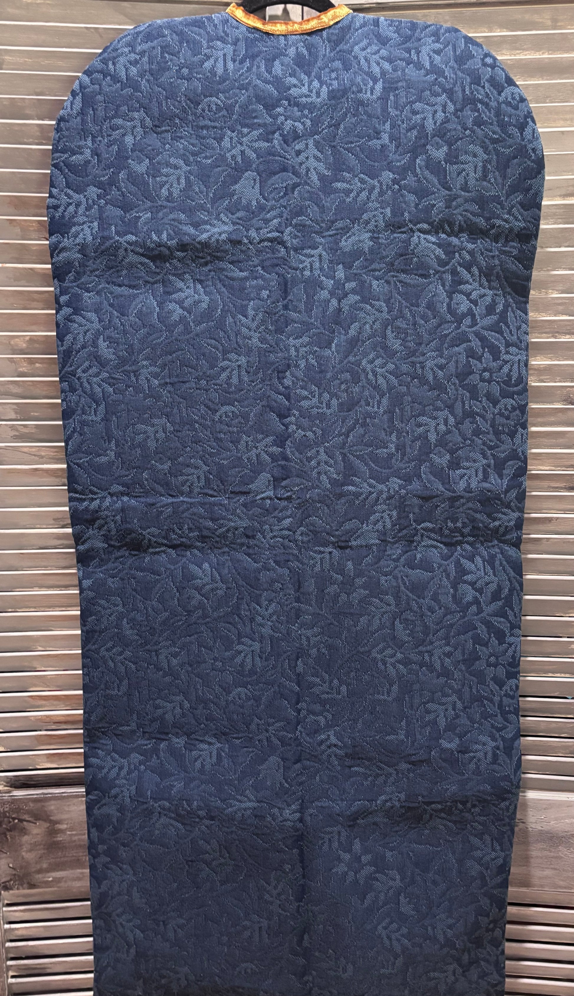 Navy Blue & Gold Garment Bag - DMD Bags