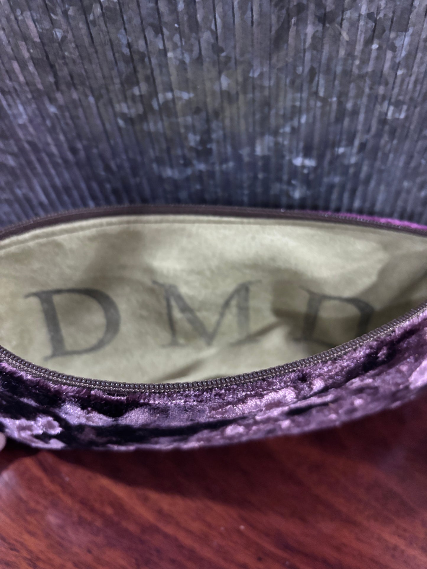 Slim Pouch Couture Crush Velvet Dusty Rose