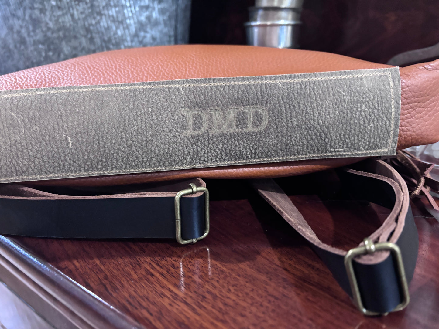 All Leather Backpack- Caramel Pebble Grain Leather with Gold Hardware “ Medium”