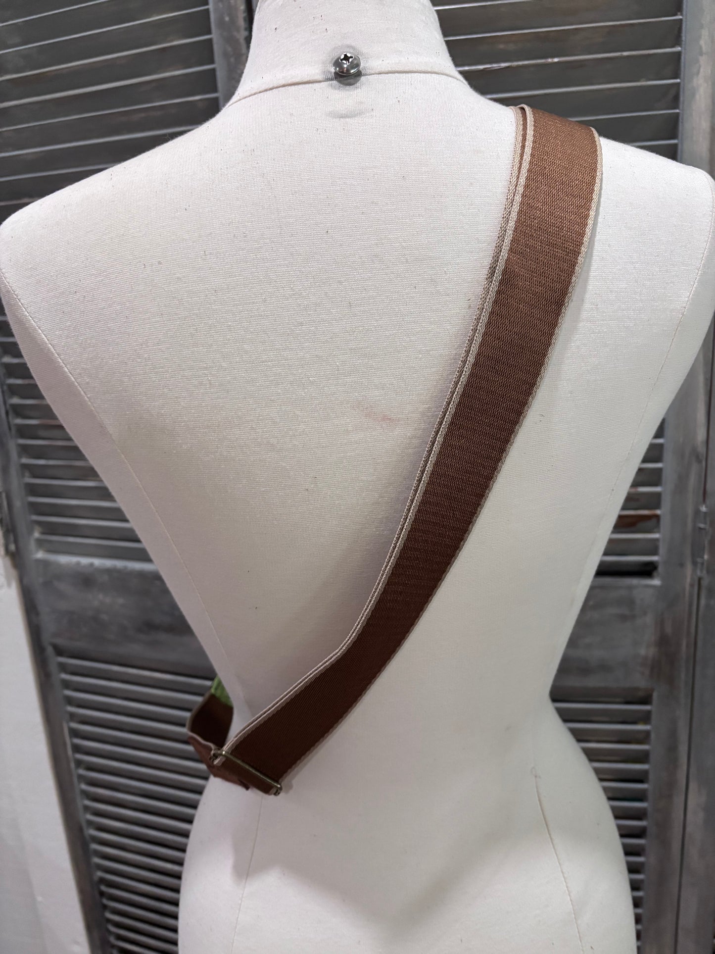 Sling Bag “Kuba Cloth Printed Canvas with embossed croc pocket - DMD Bags