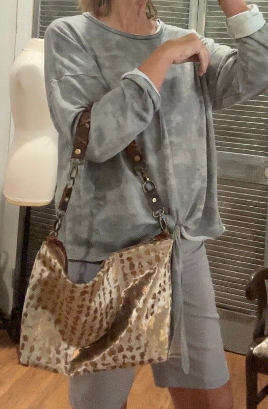 One of a kind! Velvet and Leather Gorgeous!