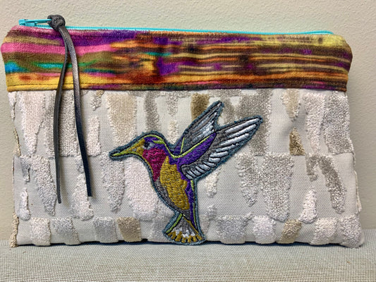 Hummingbird Patchwork Pouch or Clutch - DMD Bags