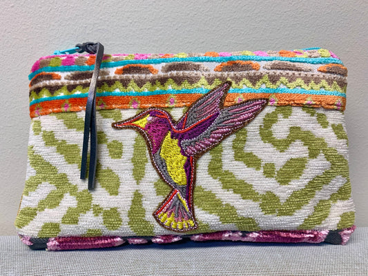 Hummingbird Patchwork Pouch - DMD Bags