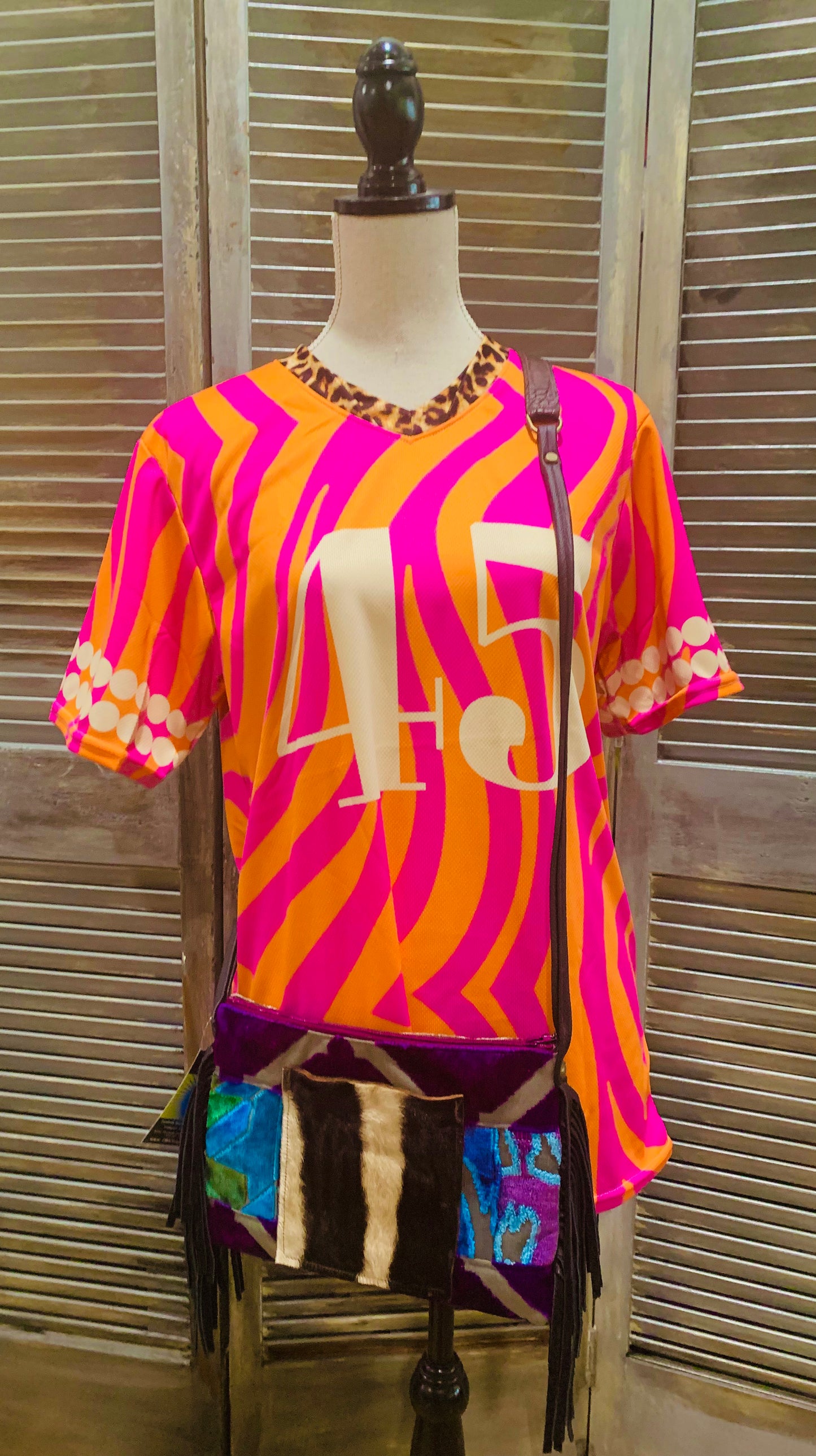 Jersey Top #45 Pink Zebra & Cheetah - DMD Bags