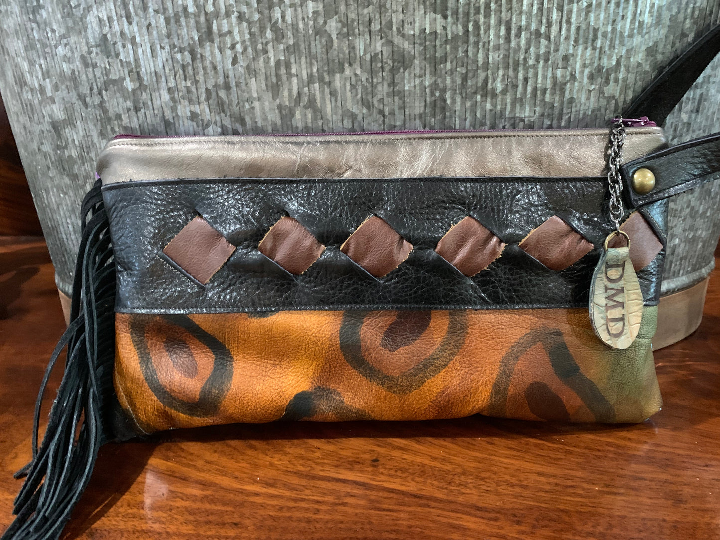 Fancy wristlet! Lots of razzle dazzle! Front and Back are amazing! - DMD Bags