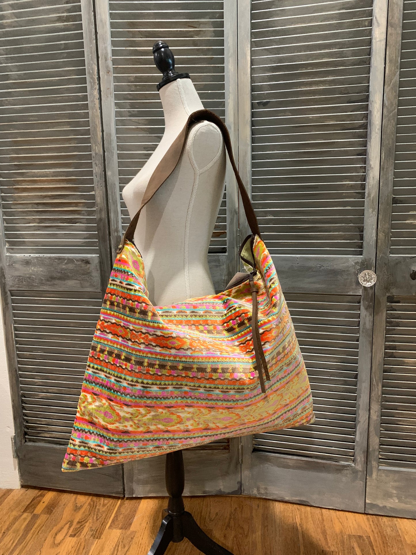 Day Bag Pink Aztec & Lime Twist