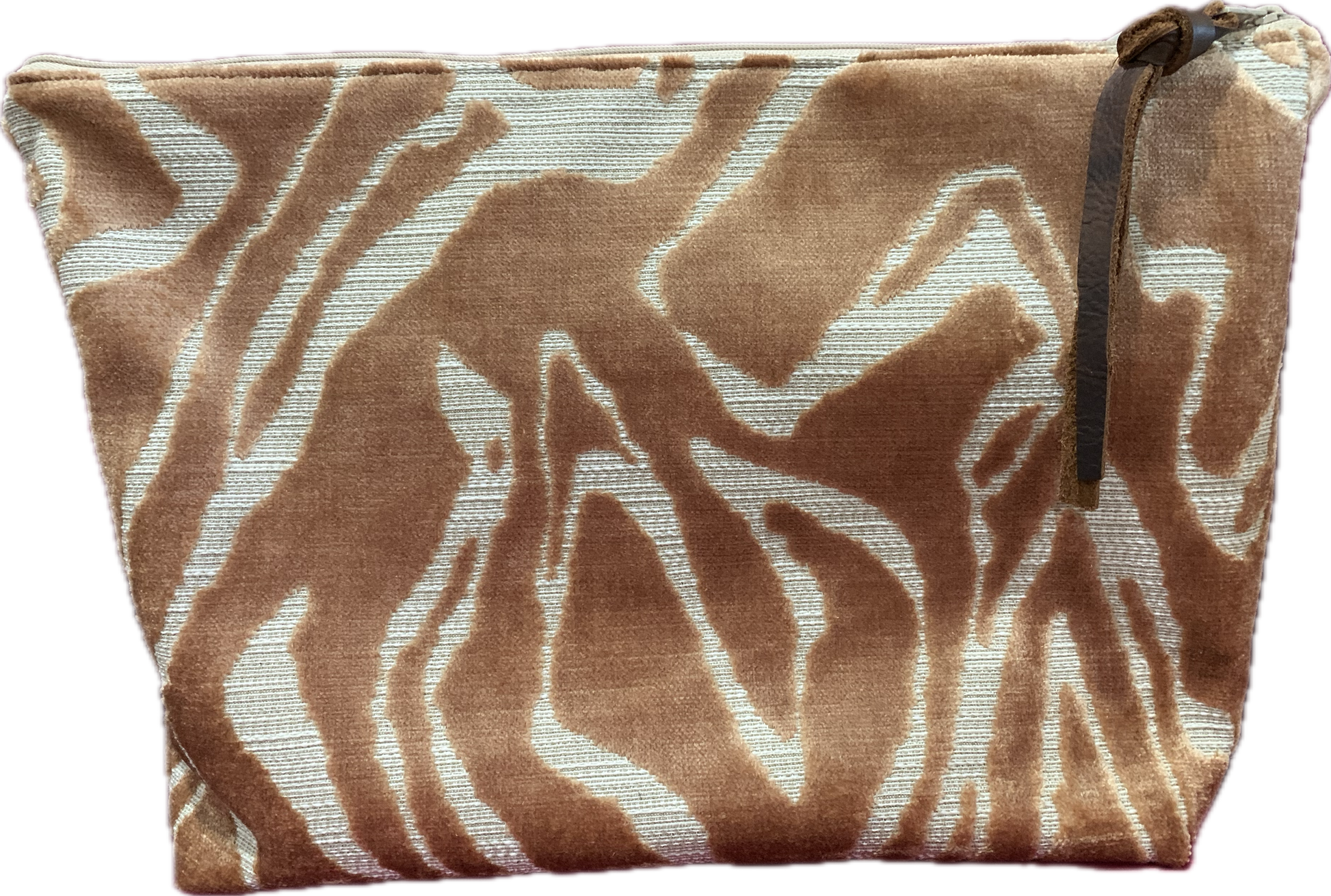 Jumbo Make Up Patchwork Pocket & Rose Gold Tiger cut velvet - DMD Bags