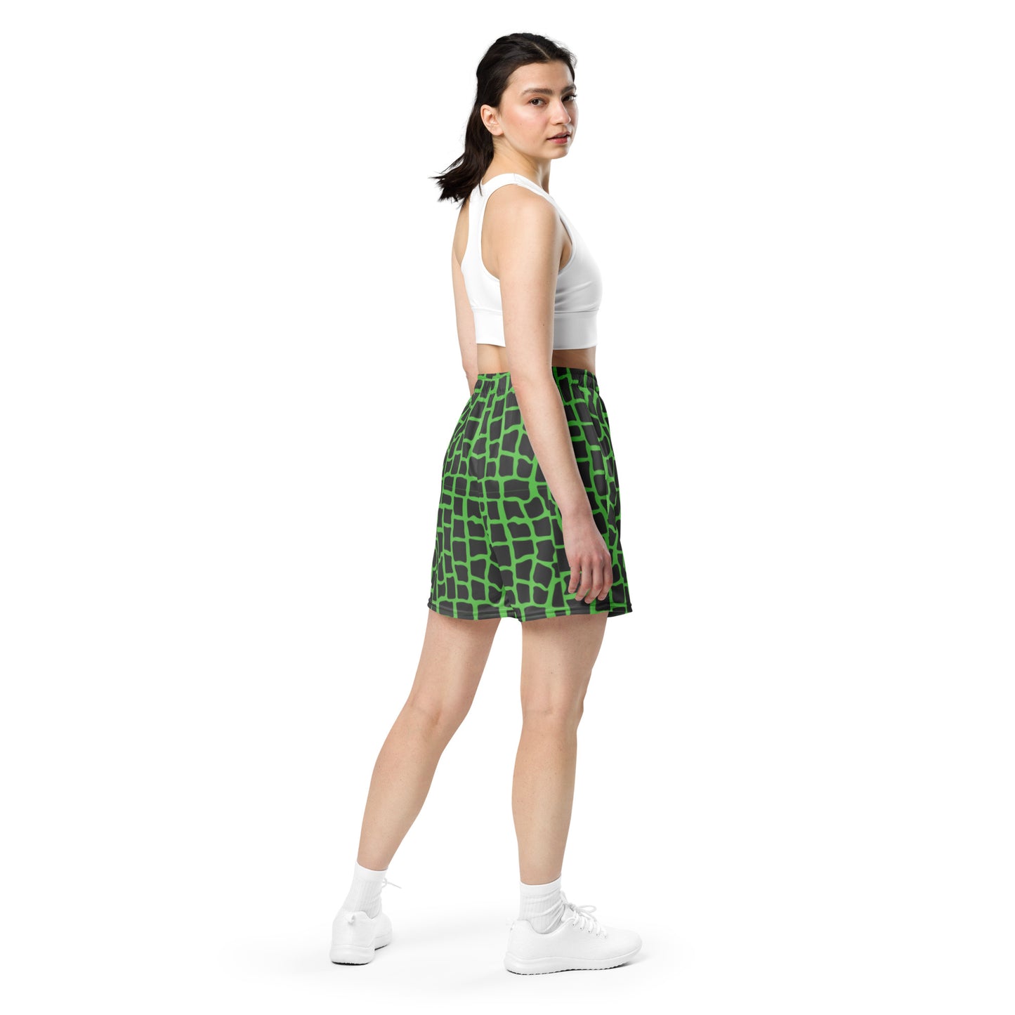 Mesh shorts Gray & Mantis Croc - DMD Bags