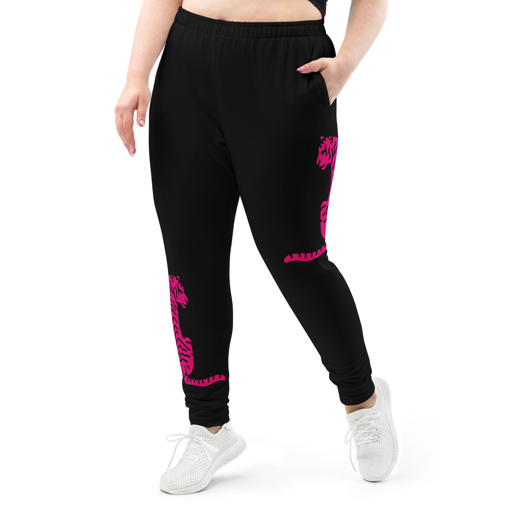 Women's Joggers Black with Hot Pink Tiger - DMD Bags
