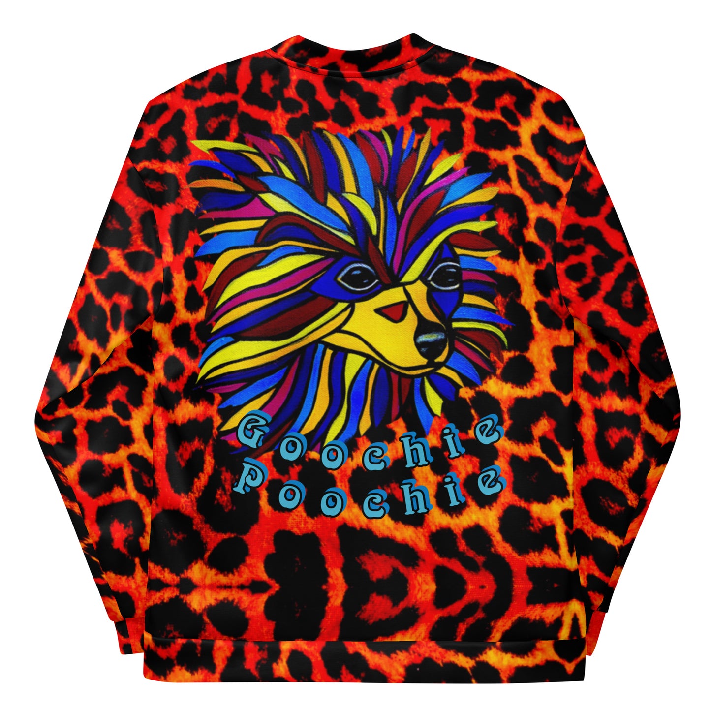 Blazing Cheetah Print with Goochie Poochie logo on back - DMD Bags