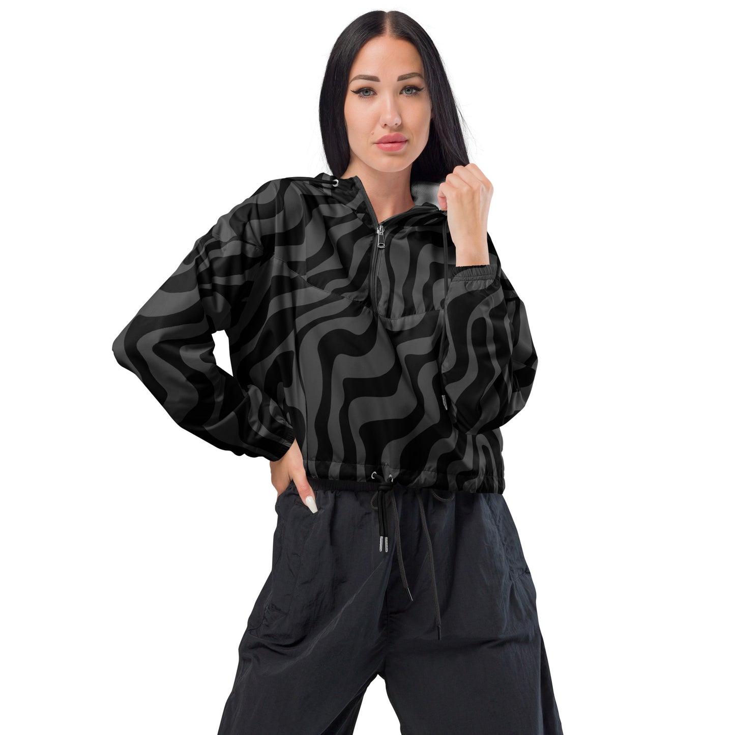 Cropped Windbreaker-Black Eclipse - DMD Bags