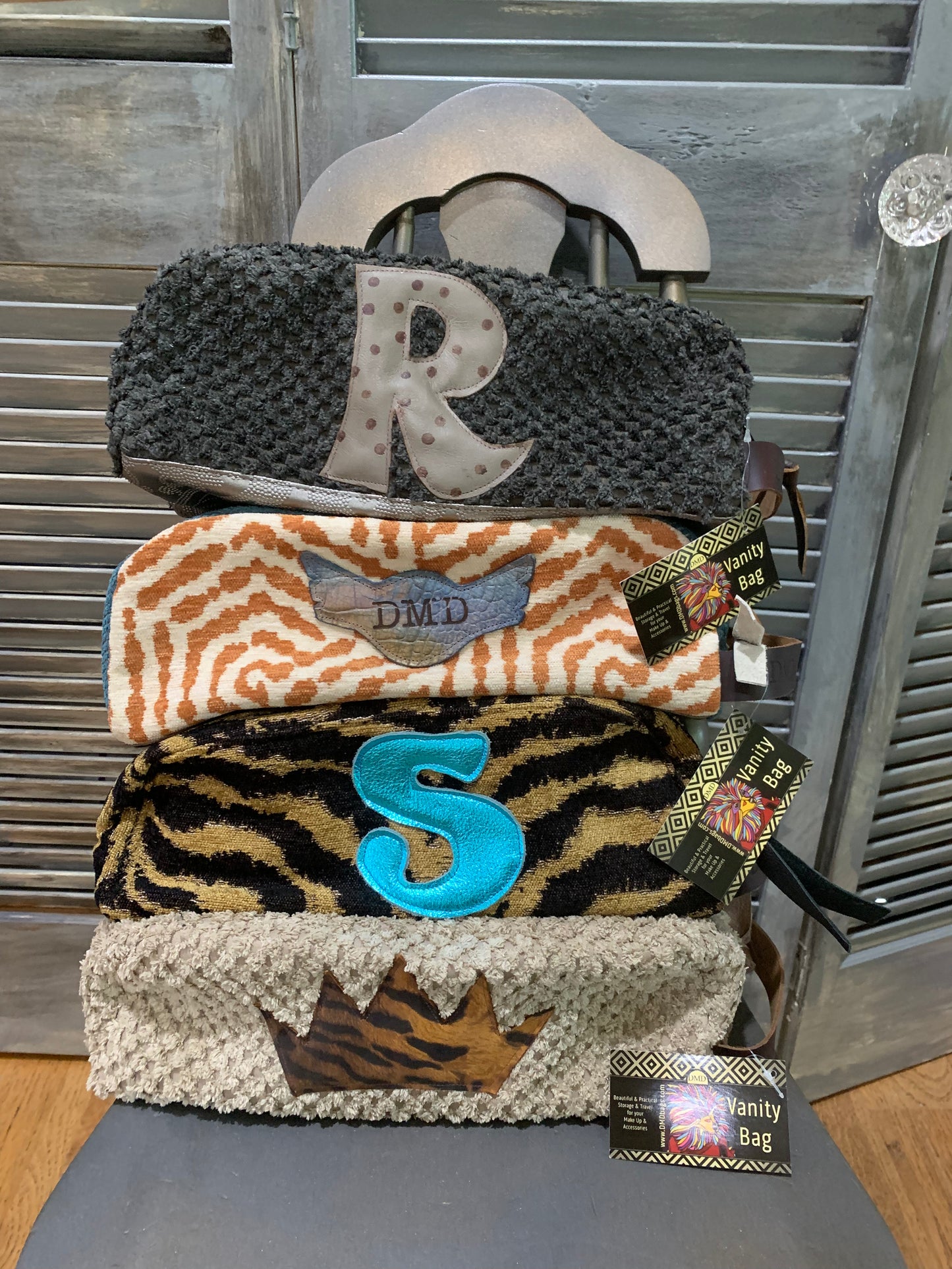 Vanity Bag Biscotti Check Chenille - DMD Bags