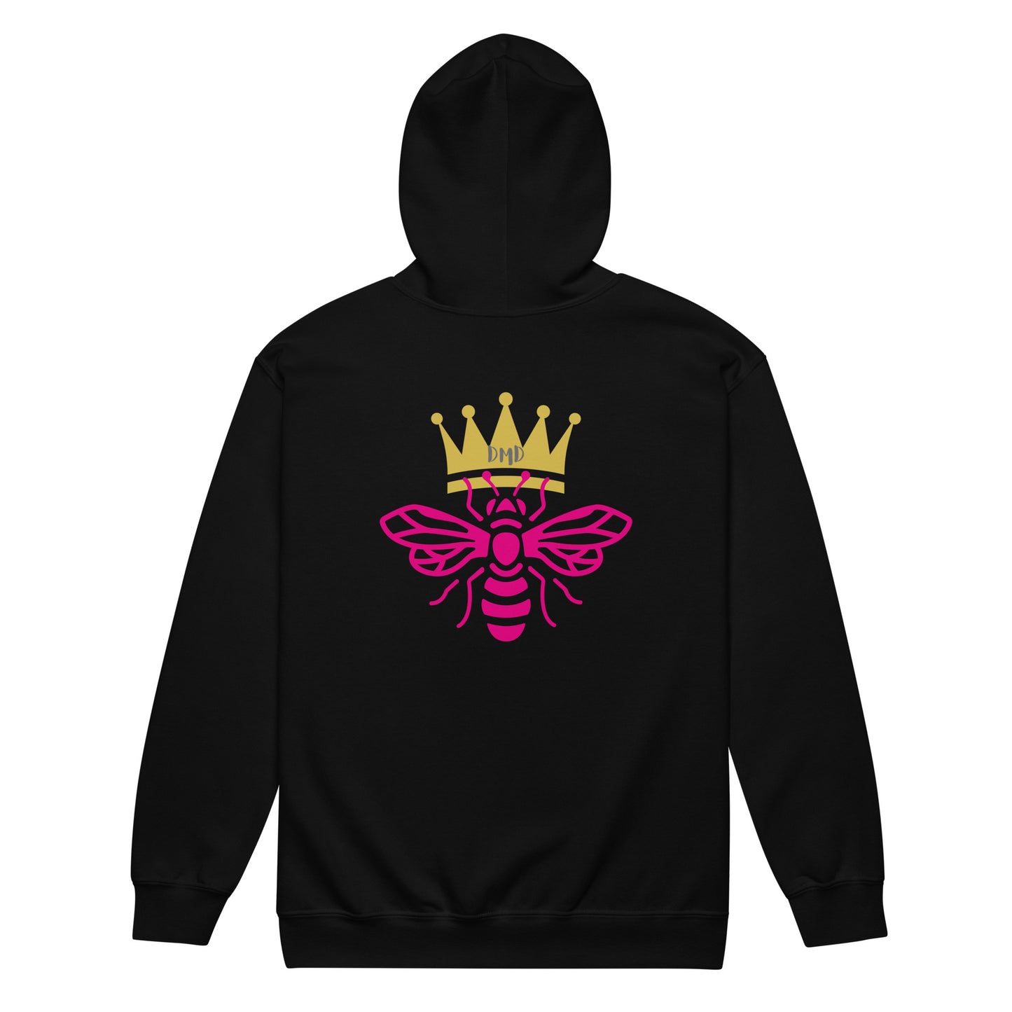 Black Queen Bee Zippered Hoodie - DMD Bags
