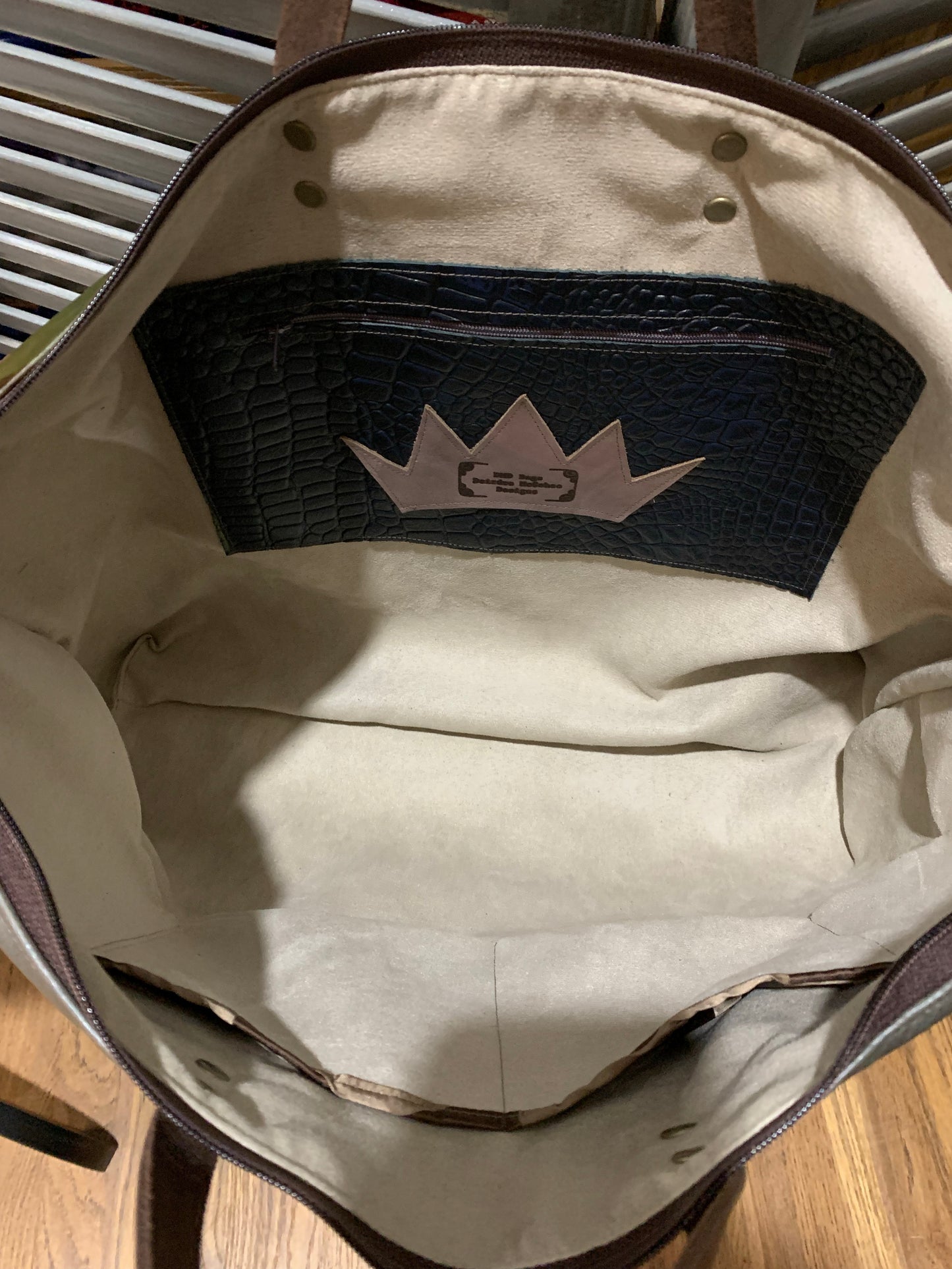 Satchel Cheetah Leather & Cut Velvets - DMD Bags