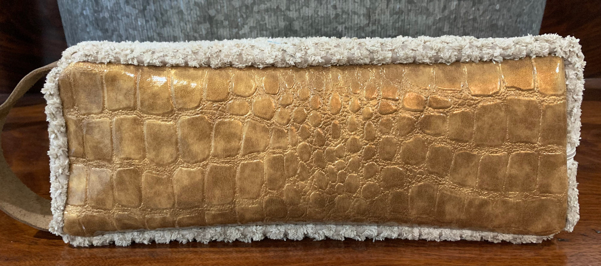 Vanity Bag Biscotti Check Chenille - DMD Bags