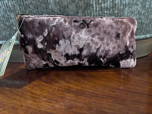 Slim Pouch Couture Crush Velvet Dusty Rose