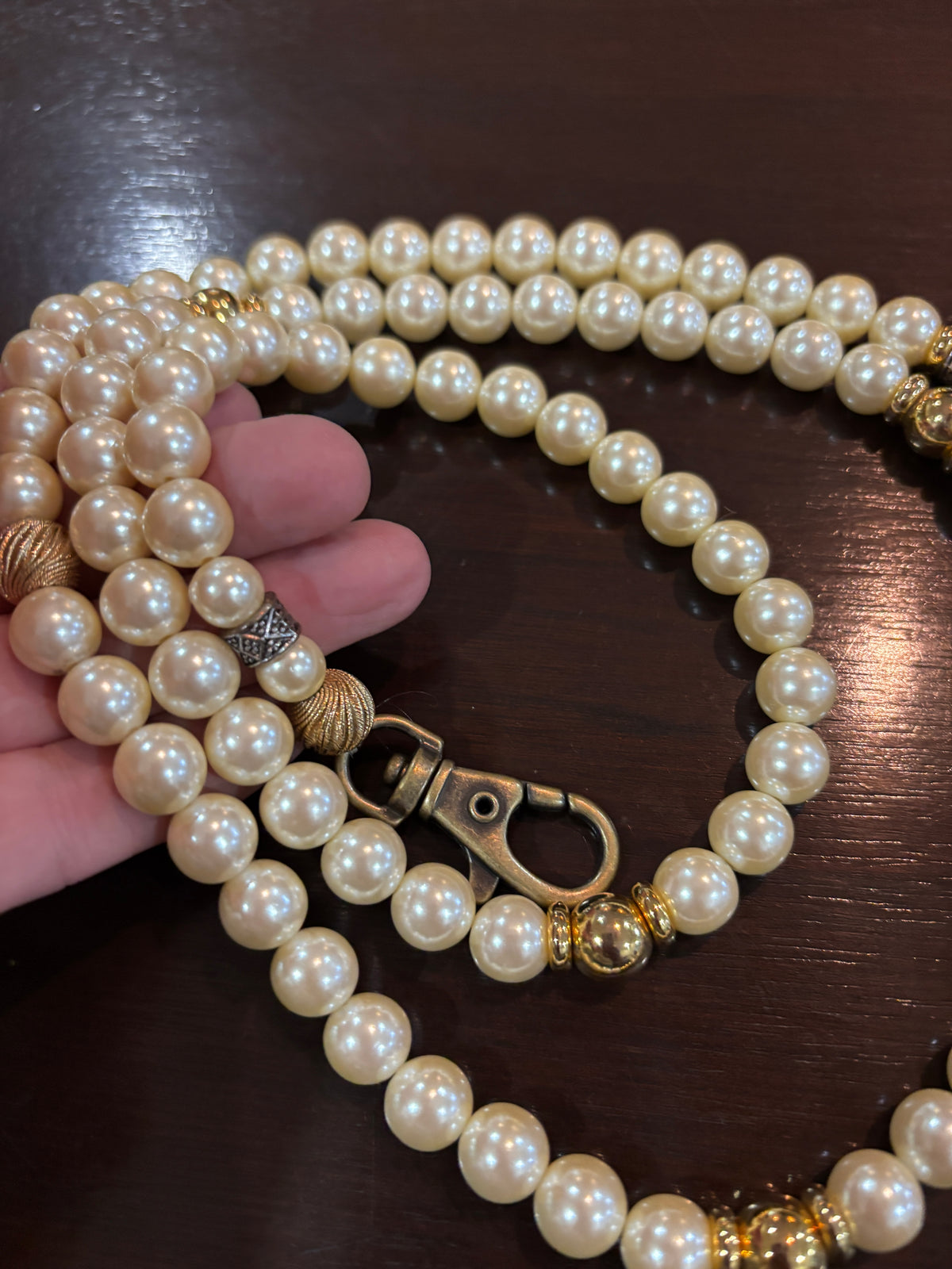 Beaded Pearl Strap 36”