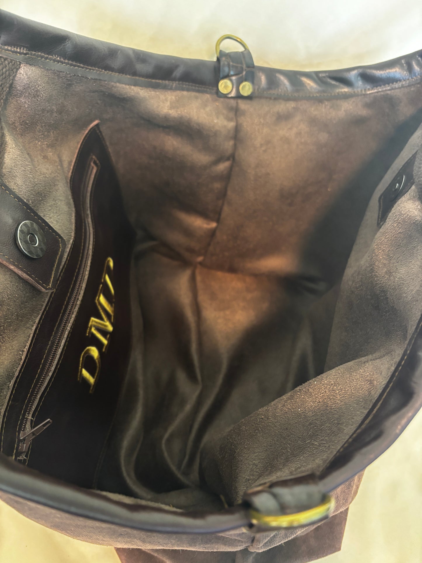 Gi-Gi Bag in Brown waxed canvas