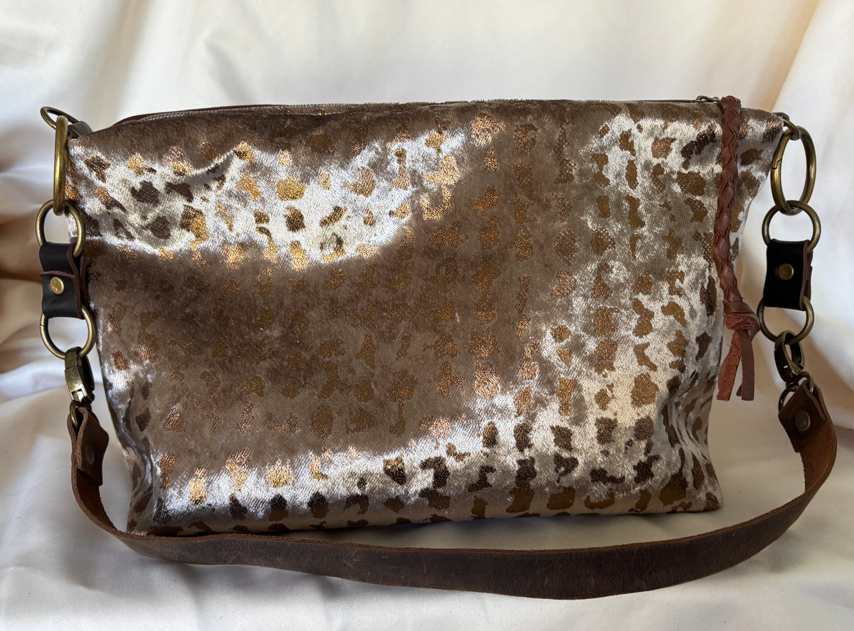 Hobo-HiHo Silver and Leather Back - DMD Bags