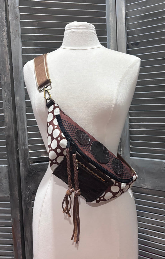 Sling Bag with Genuine Alligator trim!! - DMD Bags
