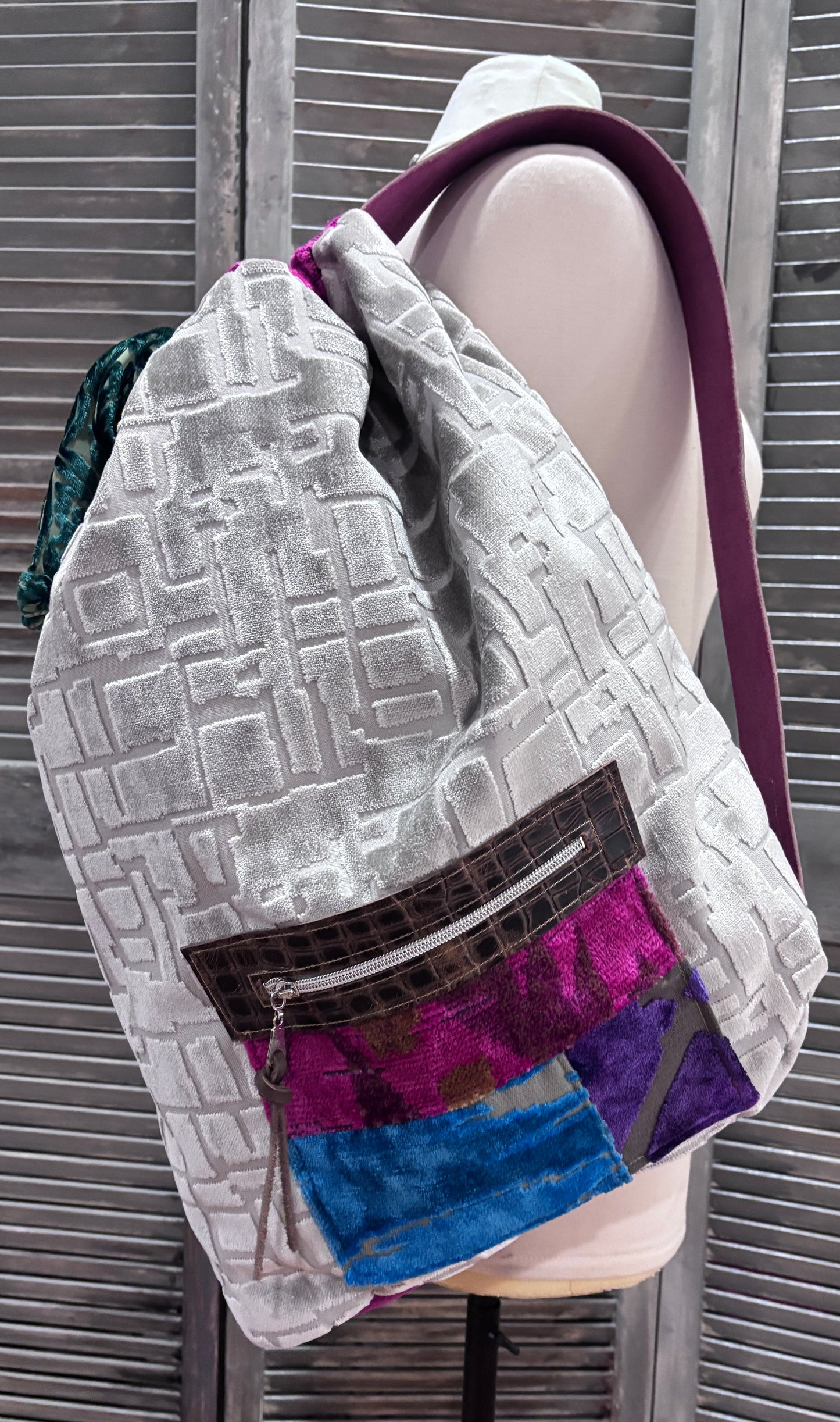 Pillow Bag- Silver Ice and Pink - DMD Bags