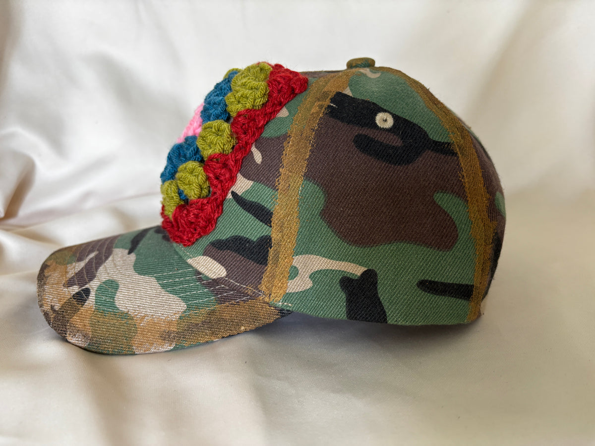 Granny Square Camo Hat
