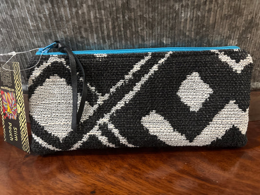 Slim Pouch Lime twist & Black & White deco design