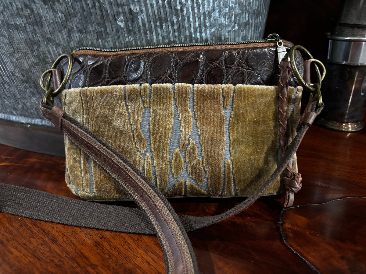Mini Bag-Mocha Alligator