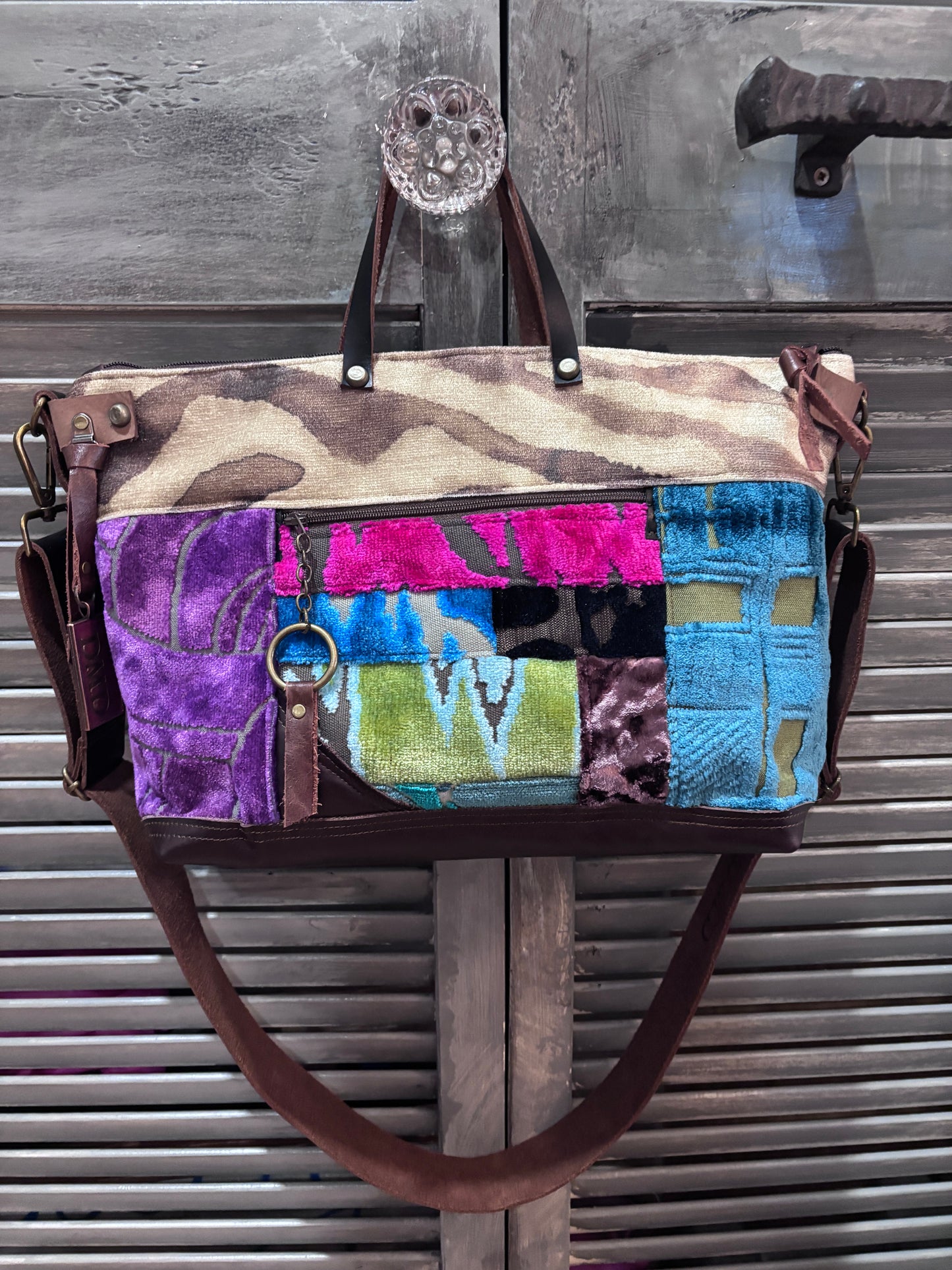 “Millie” Adjustable wide leather strap-Crossbody-Shoulder bag - Handbag