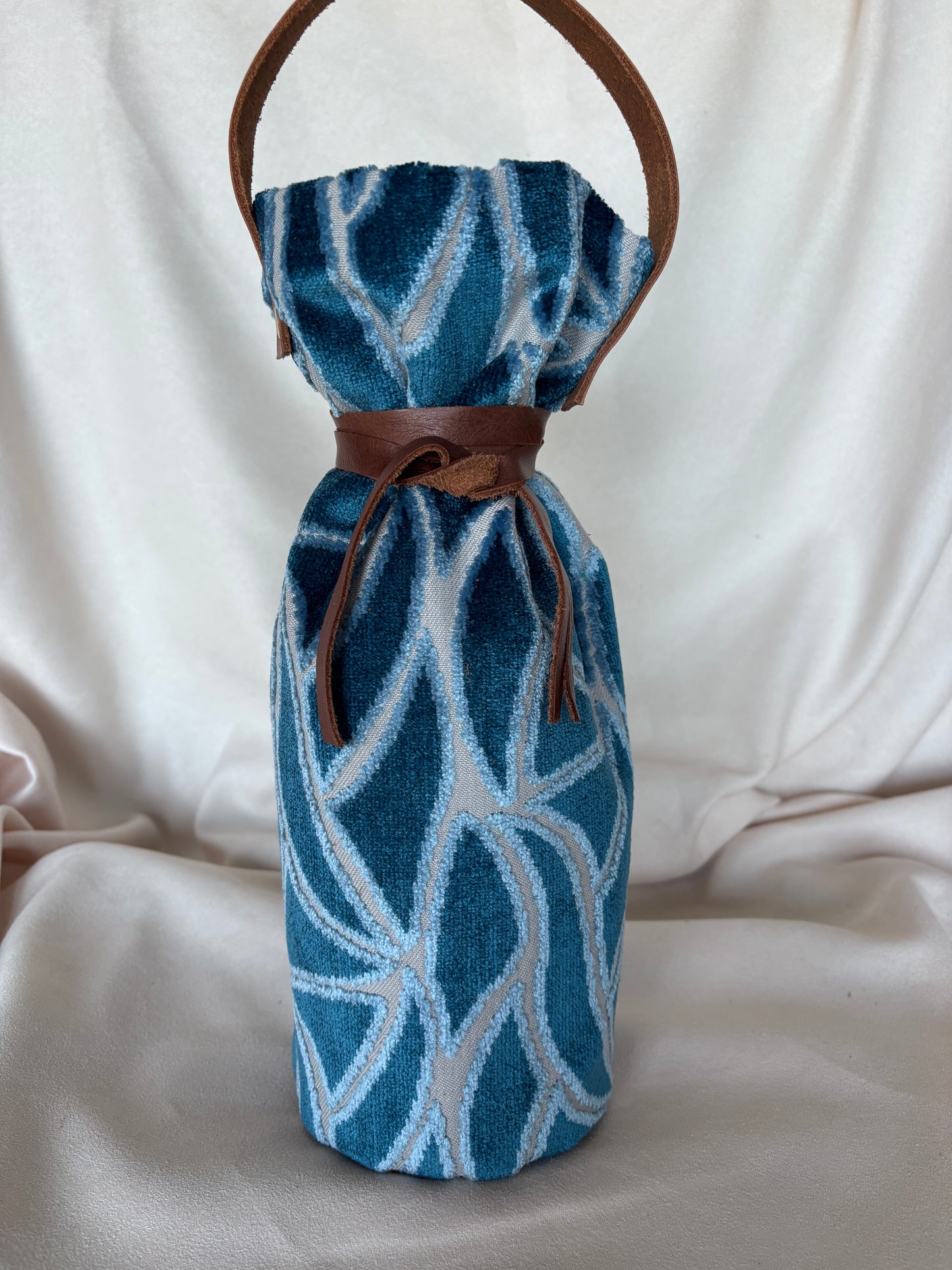Wine Bottle Tote - Blue Ice