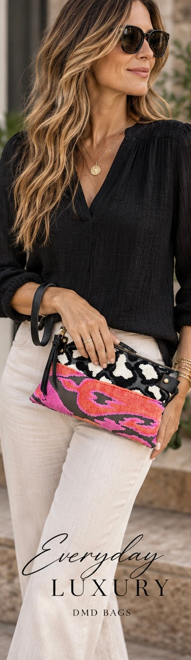 Wristlet Patchwork One of a kind, Nice Size!