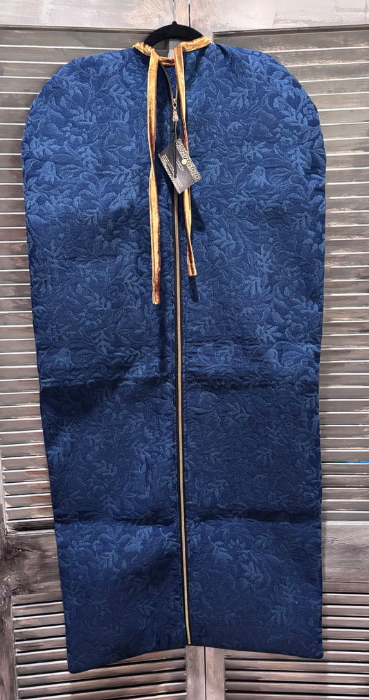 Navy Blue & Gold Garment Bag