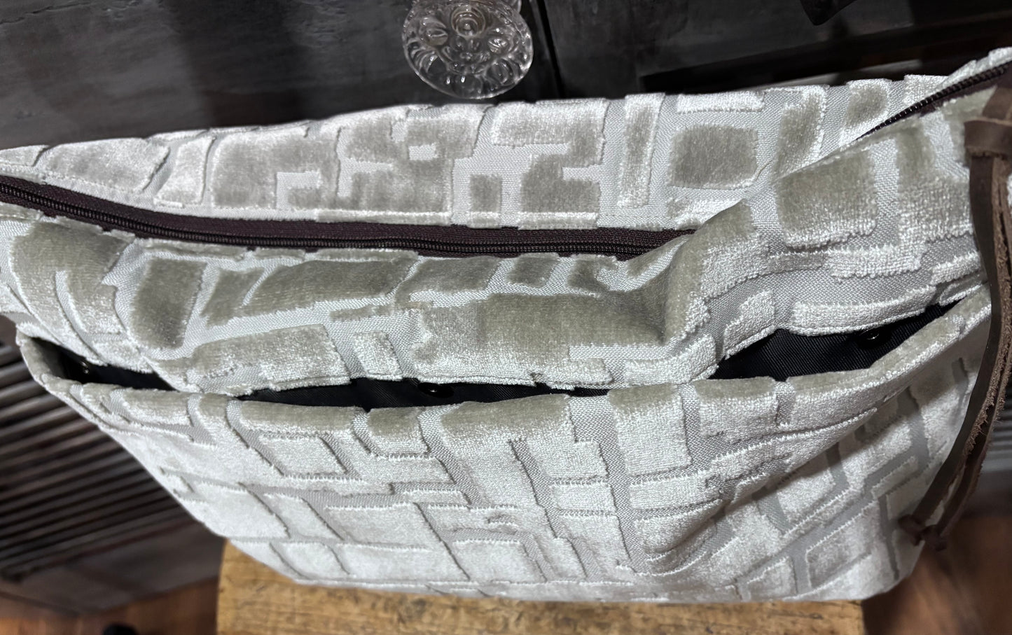 #529 Silver Ice with Genuine Alligator Hide - DMD Bags