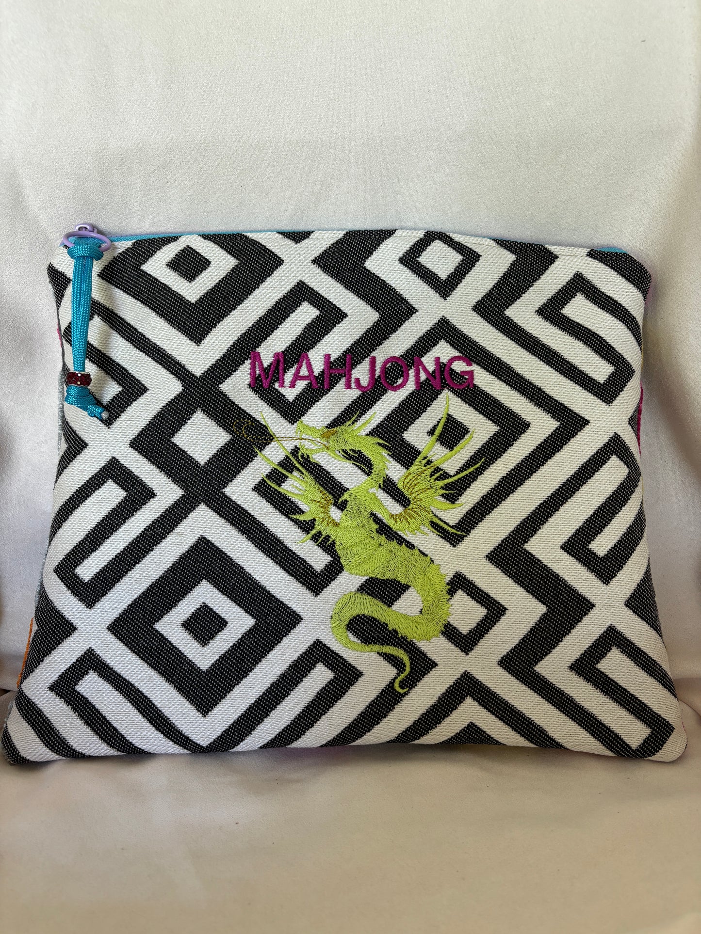 Mahjong Bag Green Dragon & Dots - DMD Bags