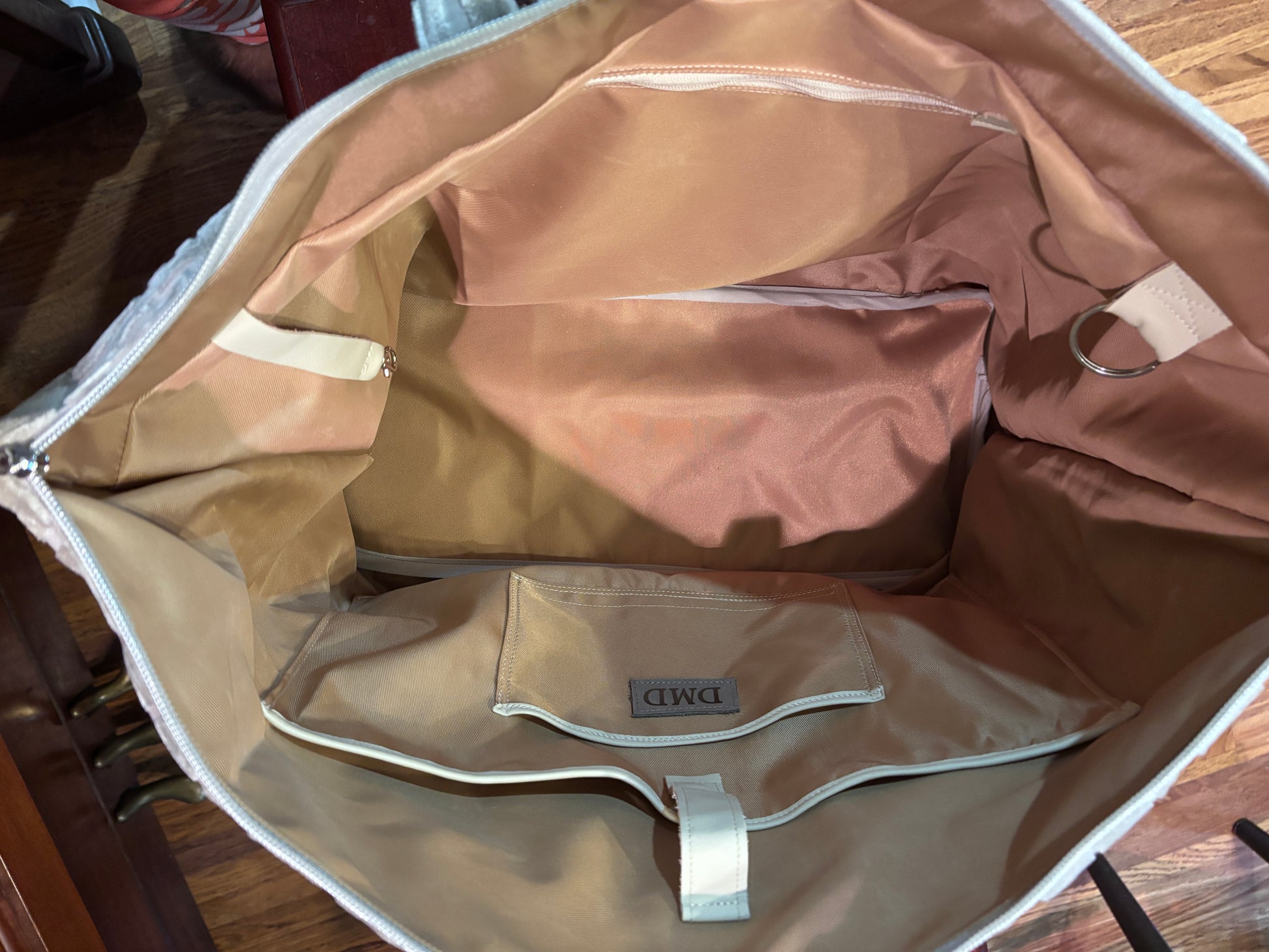 Traveler Companion Bag-Silver Ice Cut Velvet - DMD Bags