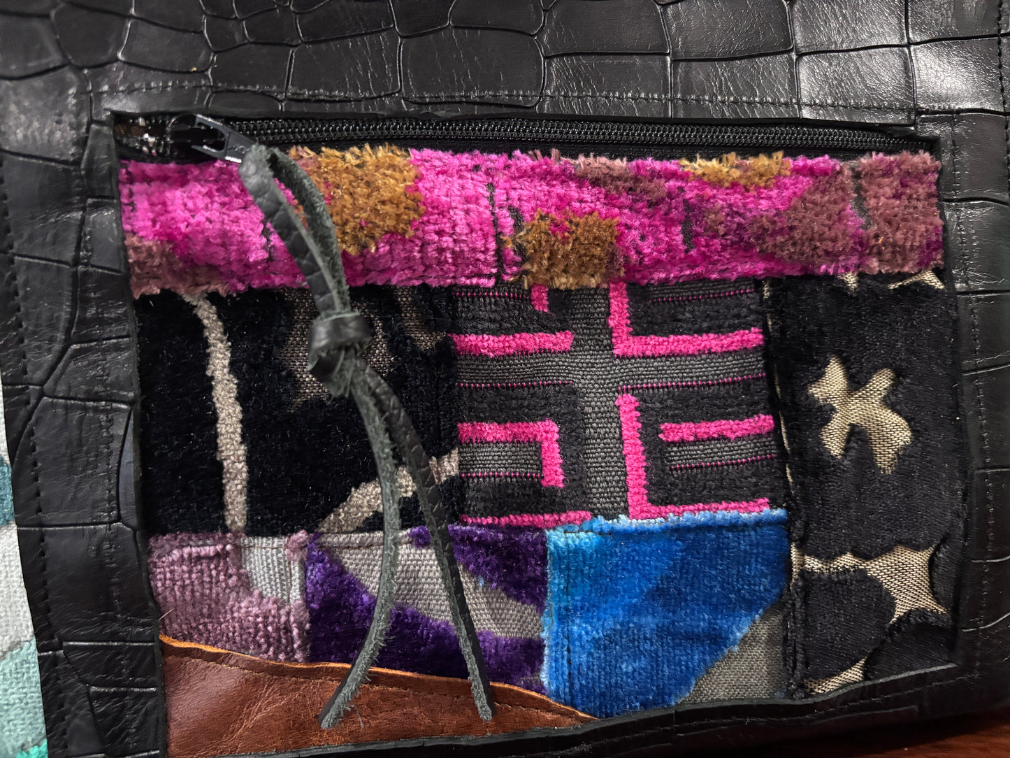 Jumbo Make Up- Emerald Ball & B/W Cheetah Cut Velvet - DMD Bags