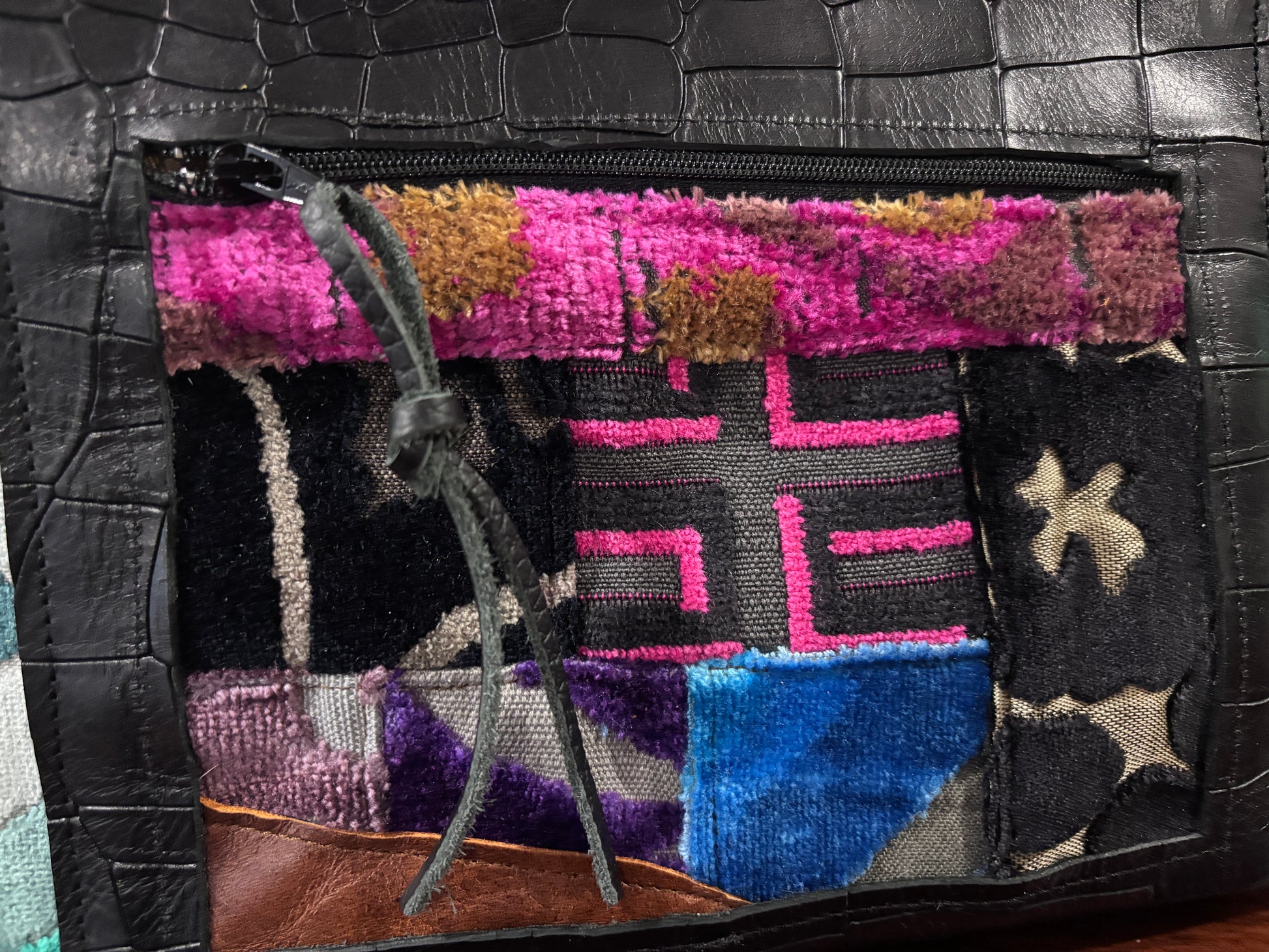 Jumbo Make Up- Emerald Ball & B/W Cheetah Cut Velvet - DMD Bags