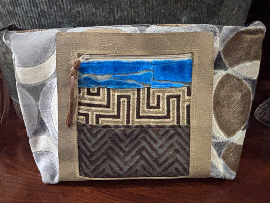 Jumbo Make Up- Silver Balls, Brown and Turquoise - DMD Bags