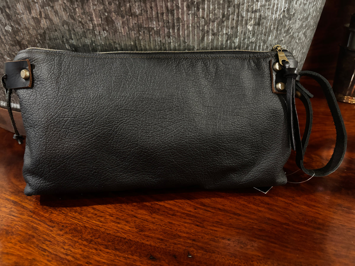 Wristlet Patchwork One of a kind, Nice Size!