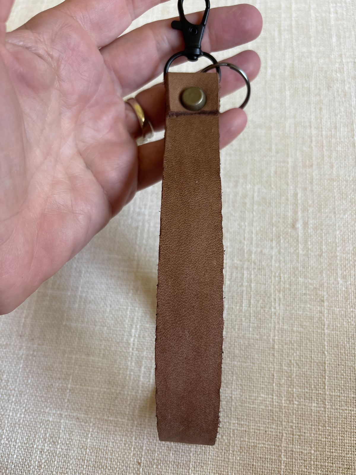 Leather wrist strap